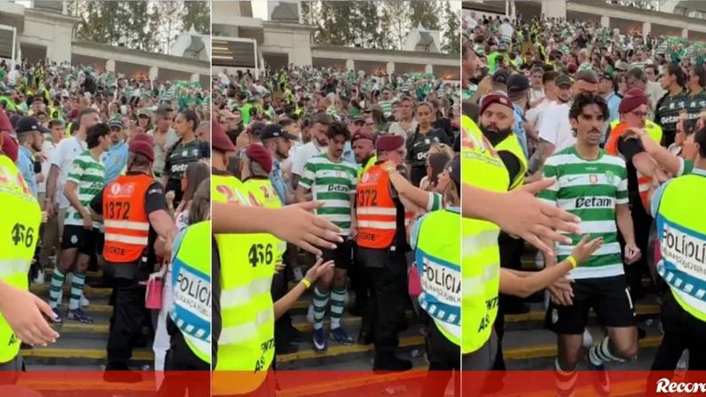 Adepto do Sporting interpela Trincão e envolve o pai do jogador em bate-boca