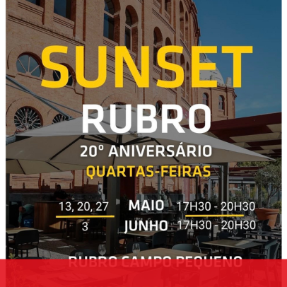 Restaurante Rubro celebra 20 anos com pôr do sol festivo
