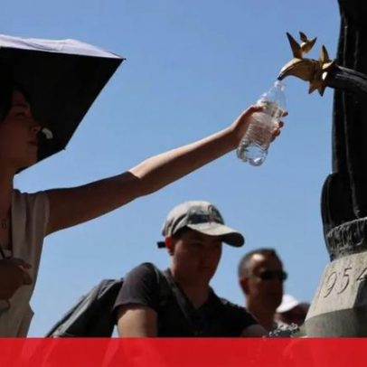 Europeus recorrem a guarda-sóis e fontes para enfrentar onda de calor