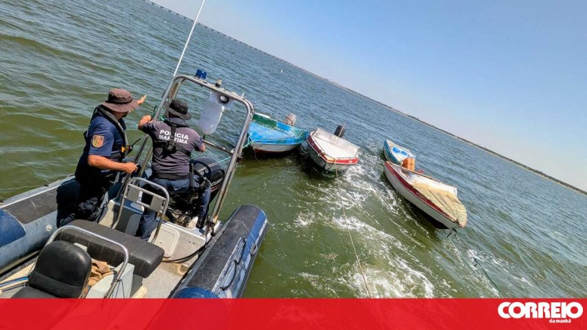 Cinco embarcações apreendidas no rio Tejo