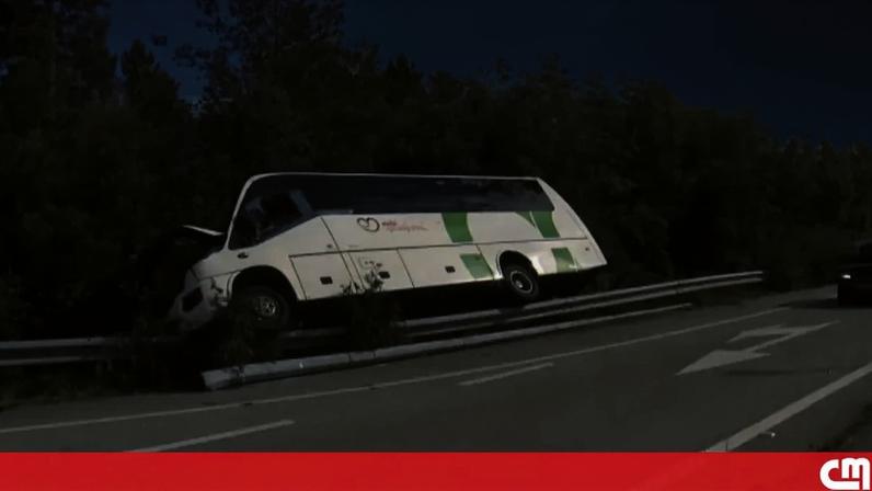 Autocarro escolar com seis menores despista-se em Mangualde