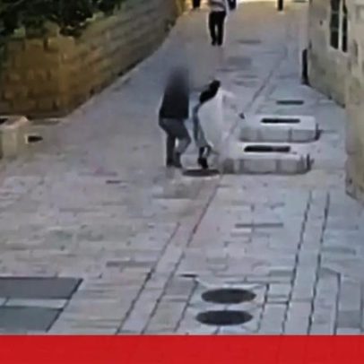Imagens mostram agressão de homem a freira em Jerusalém