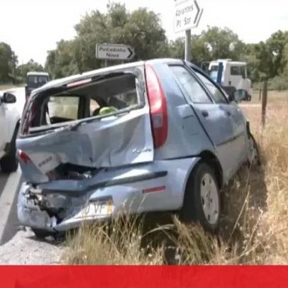 Ferido grave em colisão entre três veículos em Montargil