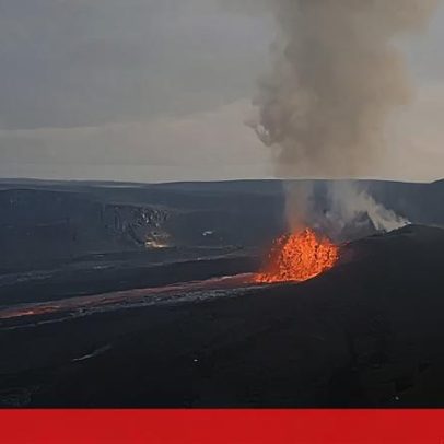 Kilauea volta a entrar em erupção e expulsa lava