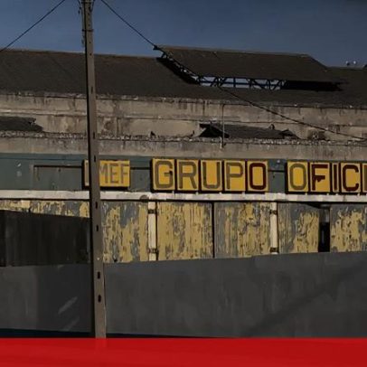 Oficinas antigas de reparação de comboios na Figueira da Foz degradadas
