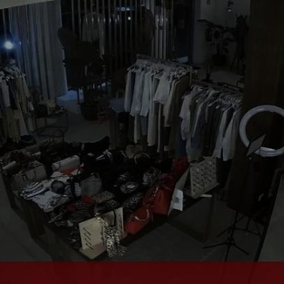 Vídeo mostra assalto a loja de roupas durante a madrugada em Paredes
