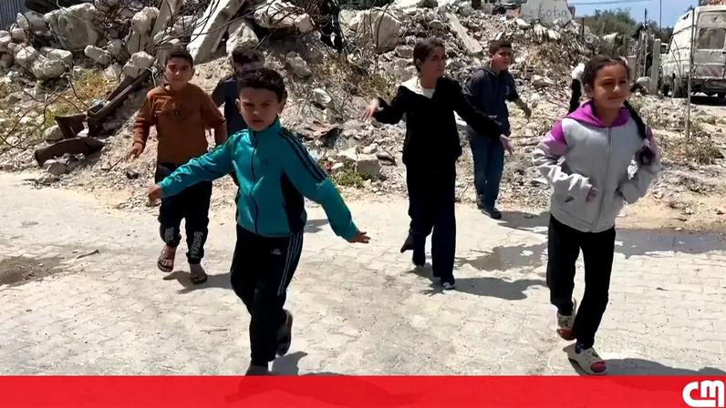 Imagem de crianças de Gaza praticando breakdance