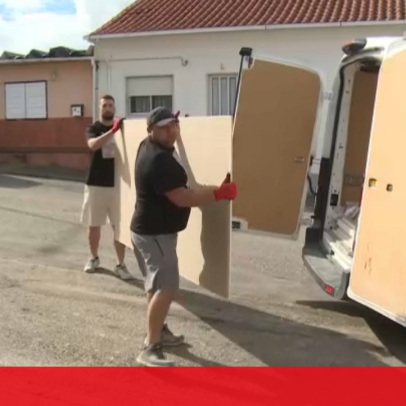 Material de construção chega a família em Figueiró dos Vinhos três meses após tempestades