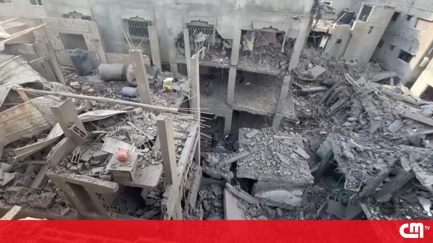 Exército israelita destrói edifícios residenciais após evacuação em Gaza