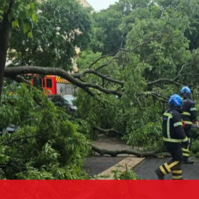 Chuva, vento forte, trovoada e granizo causam estragos em Lisboa