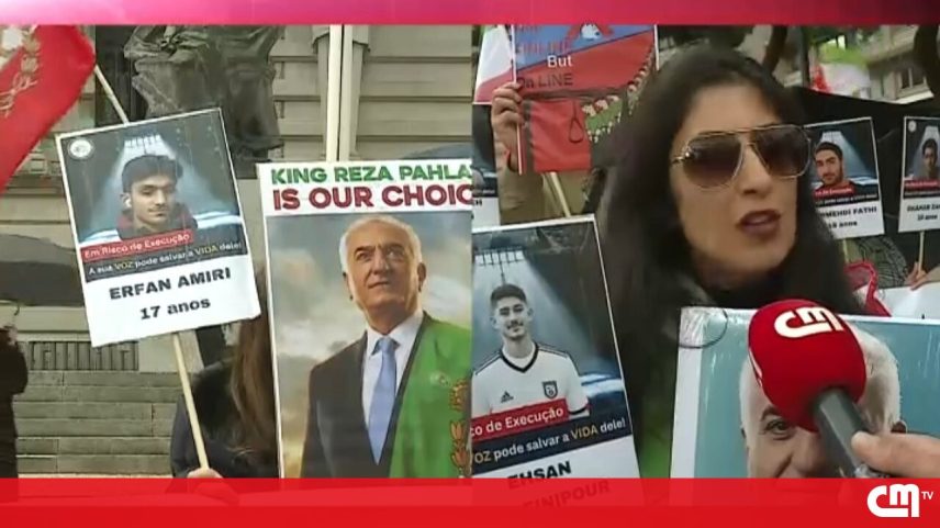 Iranianos protestam no Porto pedem demissão do embaixador do Irão em Portugal