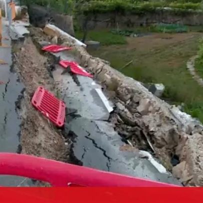 Estrada que colapsou em Santa Maria da Feira é perigo constante, diz moradora