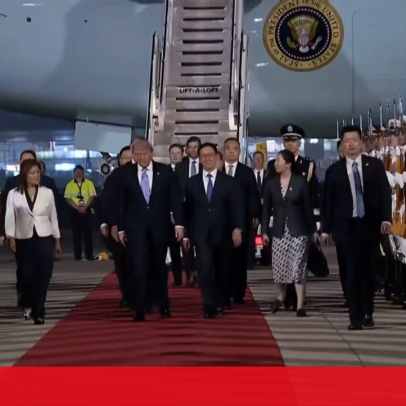 Trump chega a Pequim para reunião com Xi Jinping