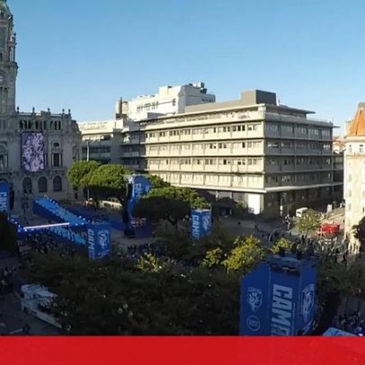 Onda azul e branca na Cidade Invicta para celebrar título do FC Porto