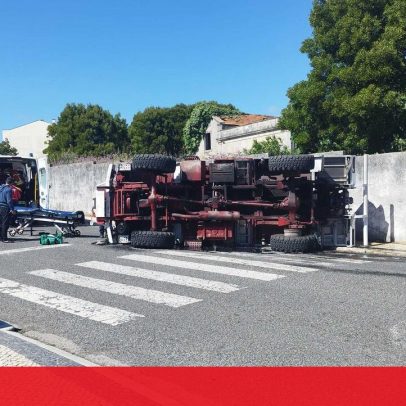 Viatura dos bombeiros despista-se a caminho de incêndio na Figueira da Foz com 5 feridos