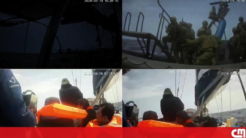 O momento em que tropas israelitas intercetam flotilha que tentava romper bloqueio à Faixa de Gaza