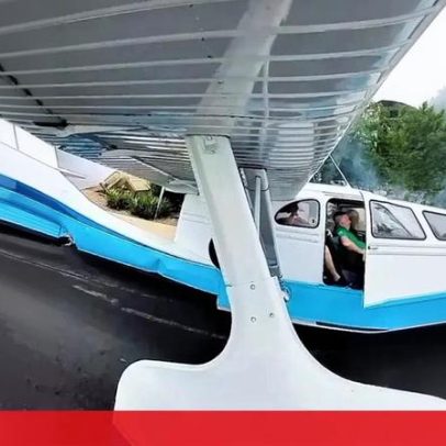 Hidroavião da II Guerra faz aterragem de emergência numa rua movimentada dos EUA