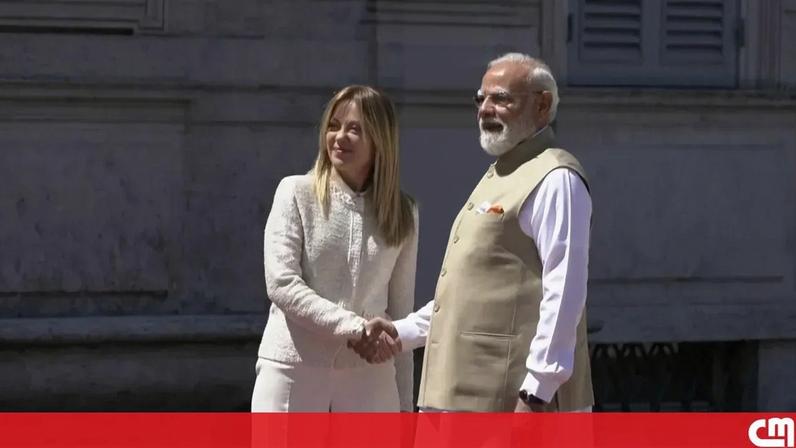 Meloni recebe primeiro-ministro indiano em Roma