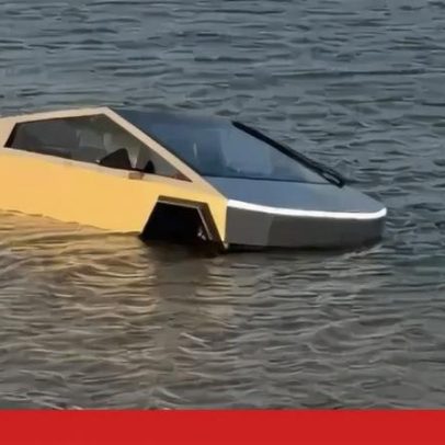 Homem detido por conduzir Cybertruck da Tesla dentro de lago nos EUA