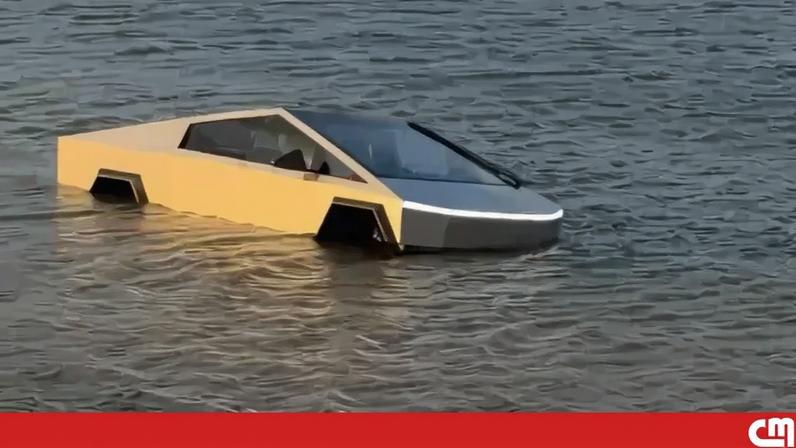 Homem detido por conduzir Cybertruck da Tesla dentro de lago nos EUA