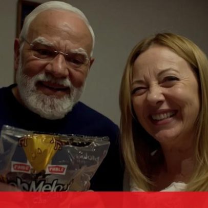 Piada com caramelos oferecidos pelo PM da Índia a Meloni viraliza