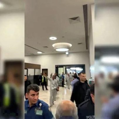 Imagens mostram chegada de ativistas da flotilha ao aeroporto de Istambul
