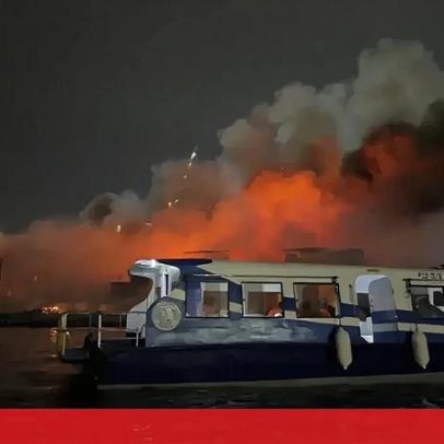 Chamas destroem bairro costeiro na região de Manila