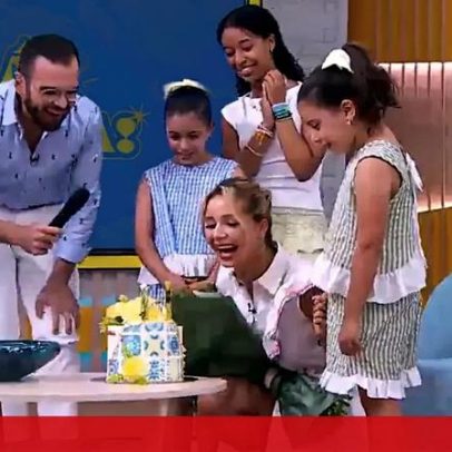 Luciana Abreu surpreendida em direto durante o seu aniversário