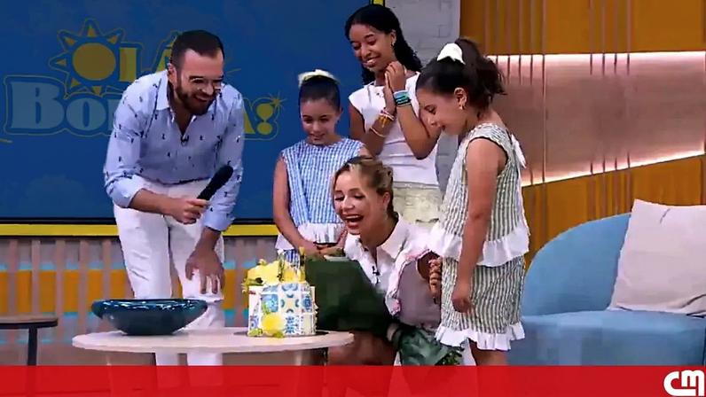 Luciana Abreu surpreendida em direto durante o seu aniversário