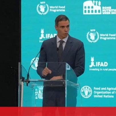 Pedro Sánchez alerta para o papel da fome como arma nas guerras