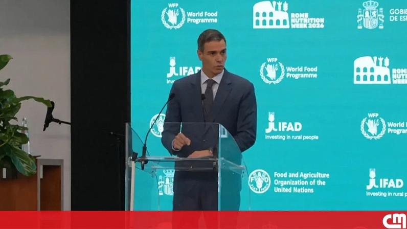 Pedro Sánchez alerta para o papel da fome como arma nas guerras