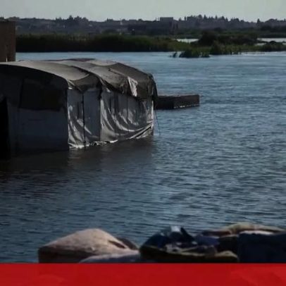 Aumento do nível do rio na Síria deixa várias regiões submersas
