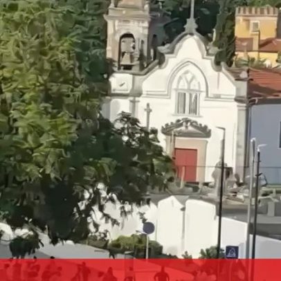Momento em que tiros foram ouvidos junto ao cemitério de Ramalde, Porto