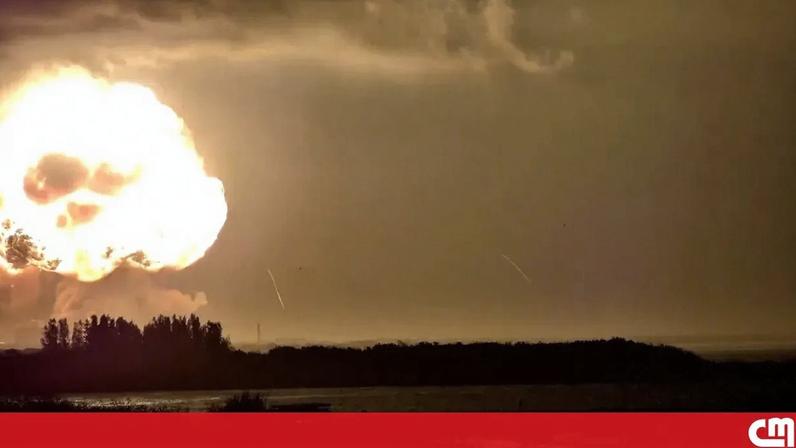 Foguetão da Blue Origin explodiu durante teste de lançamento.