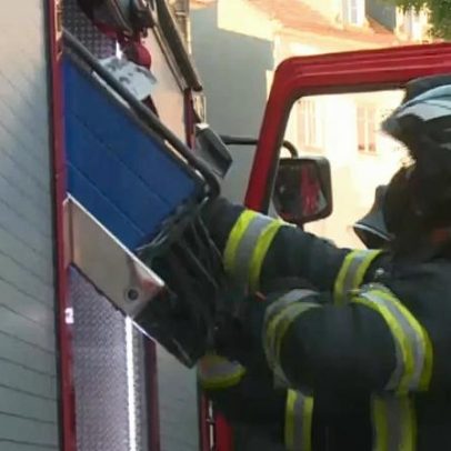 Incêndio ativo numa empresa de reciclagem de plásticos em Coimbra