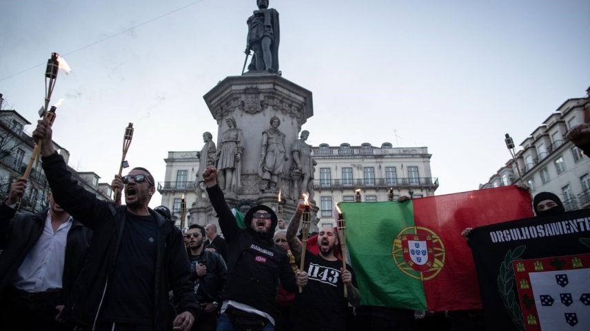 Protesto extrema-direita em Lisboa