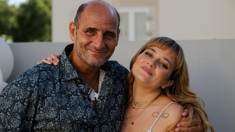 Carolina Deslandes e o pai Francisco