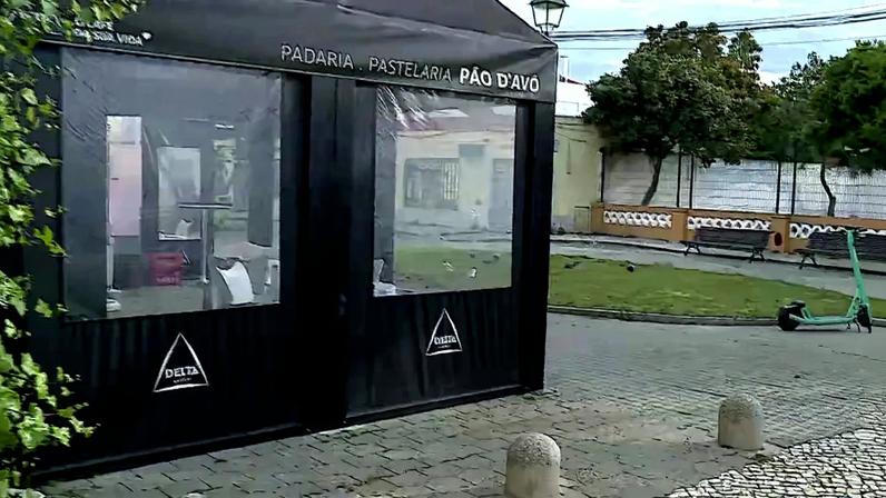 Local no Montijo onde os dois jovens foram atingidos a tiro