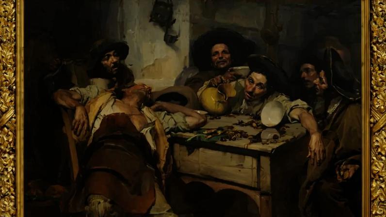 Quadro "Os Bêbados" do pintor português José Malhoa