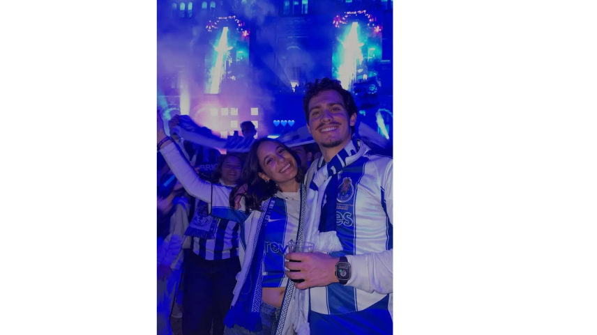 Hugo Montenegro e a namorada Leonor Guedes Novaes