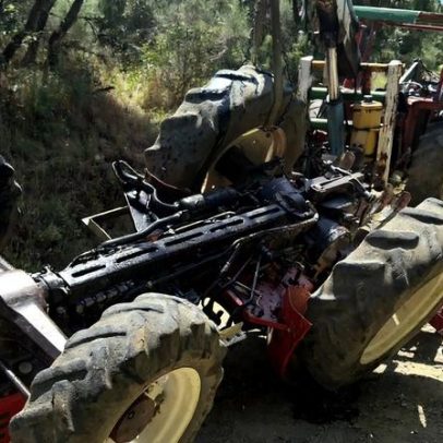 Despiste de trator prende homem em Mogadouro e é transportado de helicóptero