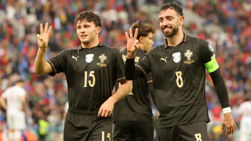 João Neves e Bruno Fernandes destacam-se em jogo da seleção