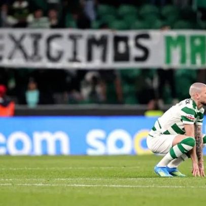 Tarja de protesto e atraso na 2ª parte levam multas ao Sporting