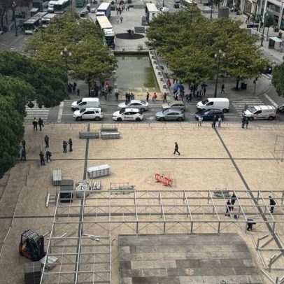 Avenida dos Aliados prepara-se para a festa do FC Porto