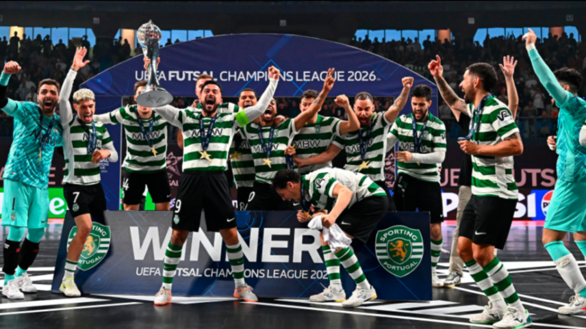 Sporting domina o quinteto ideal da Champions de futsal