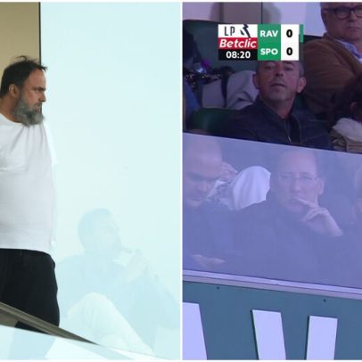 Marinakis e Textor assistem ao Rio Ave-Sporting no Estádio dos Arcos