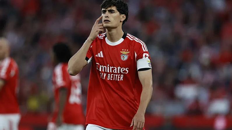 António Silva durante o Benfica-Sp. Braga
