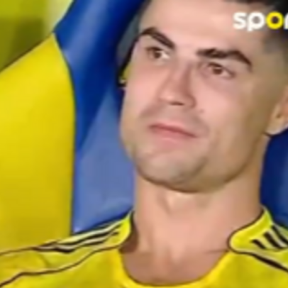 Cristiano Ronaldo reage a golo sofrido pelo Al Nassr aos 12 segundos do final