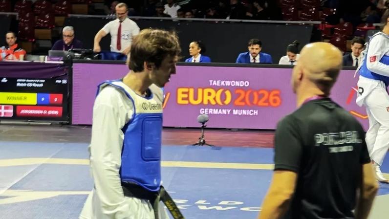 Diogo Costa e Matilde Ferreira eliminados nos oitavos do Europeu de taekwondo