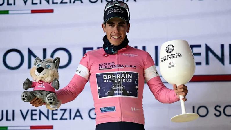 Eulálio conquista a 'maglia' pela Bahrain Victorious no Giro